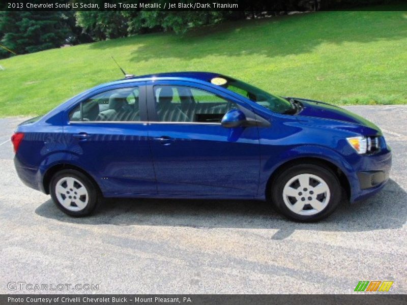 Blue Topaz Metallic / Jet Black/Dark Titanium 2013 Chevrolet Sonic LS Sedan