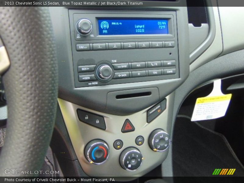 Blue Topaz Metallic / Jet Black/Dark Titanium 2013 Chevrolet Sonic LS Sedan