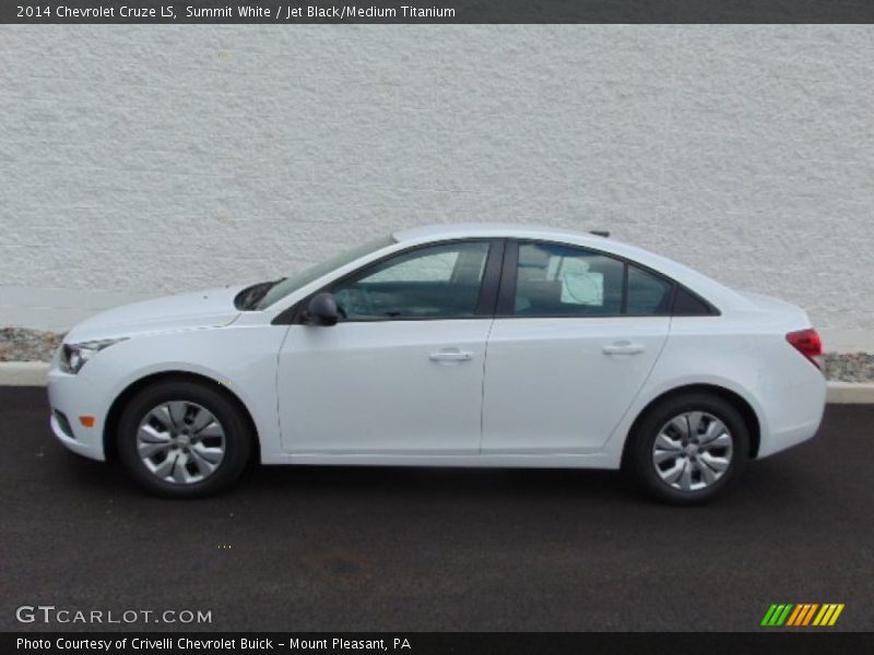 Summit White / Jet Black/Medium Titanium 2014 Chevrolet Cruze LS