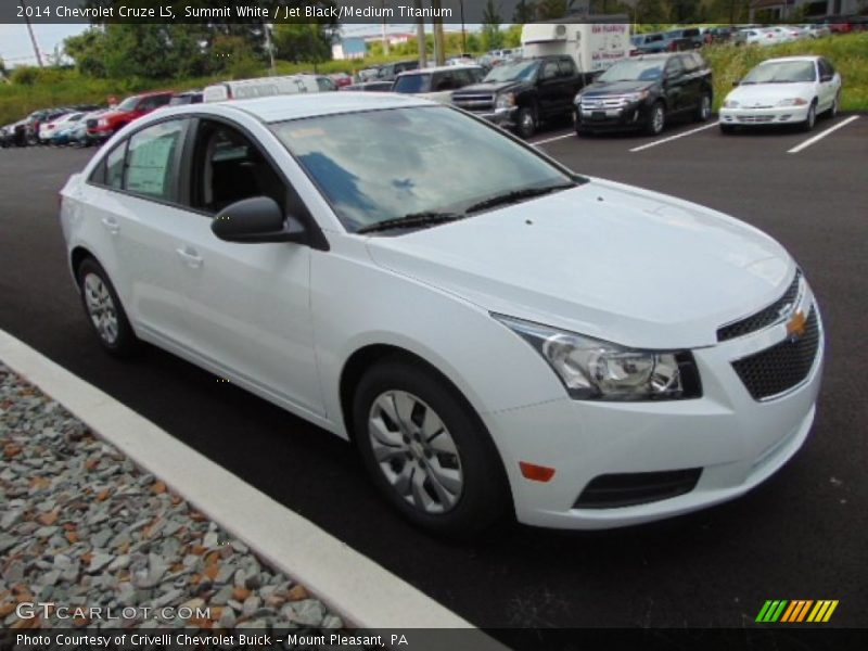 Summit White / Jet Black/Medium Titanium 2014 Chevrolet Cruze LS