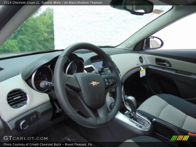 Summit White / Jet Black/Medium Titanium 2014 Chevrolet Cruze LS