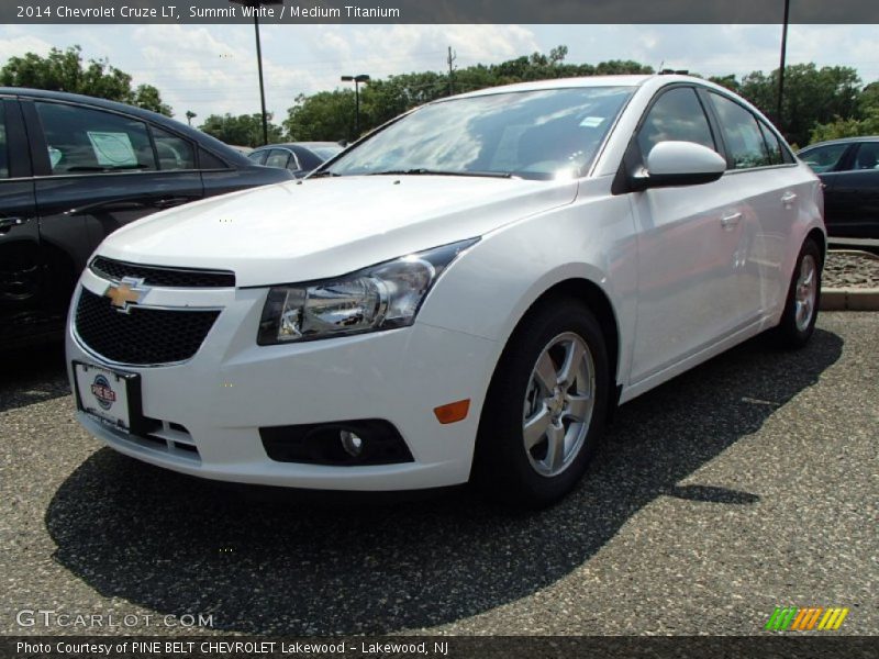 Summit White / Medium Titanium 2014 Chevrolet Cruze LT