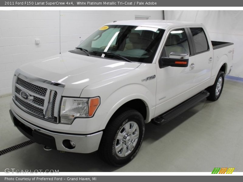 White Platinum Metallic Tri-Coat / Pale Adobe 2011 Ford F150 Lariat SuperCrew 4x4