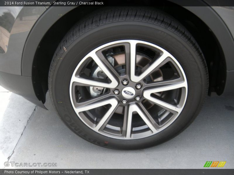 Sterling Gray / Charcoal Black 2014 Ford Fusion Titanium