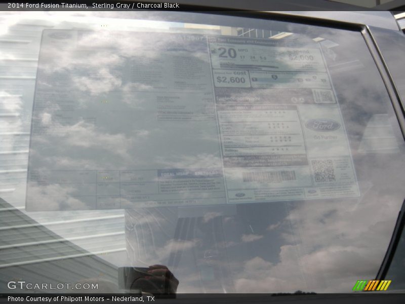 Sterling Gray / Charcoal Black 2014 Ford Fusion Titanium