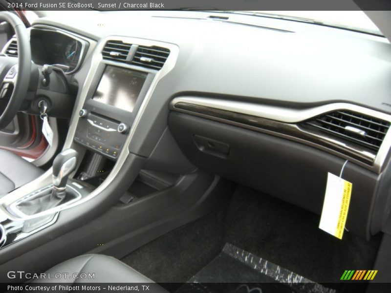 Sunset / Charcoal Black 2014 Ford Fusion SE EcoBoost