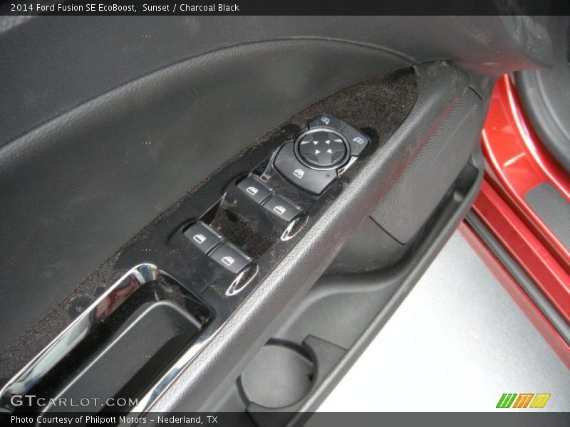 Sunset / Charcoal Black 2014 Ford Fusion SE EcoBoost