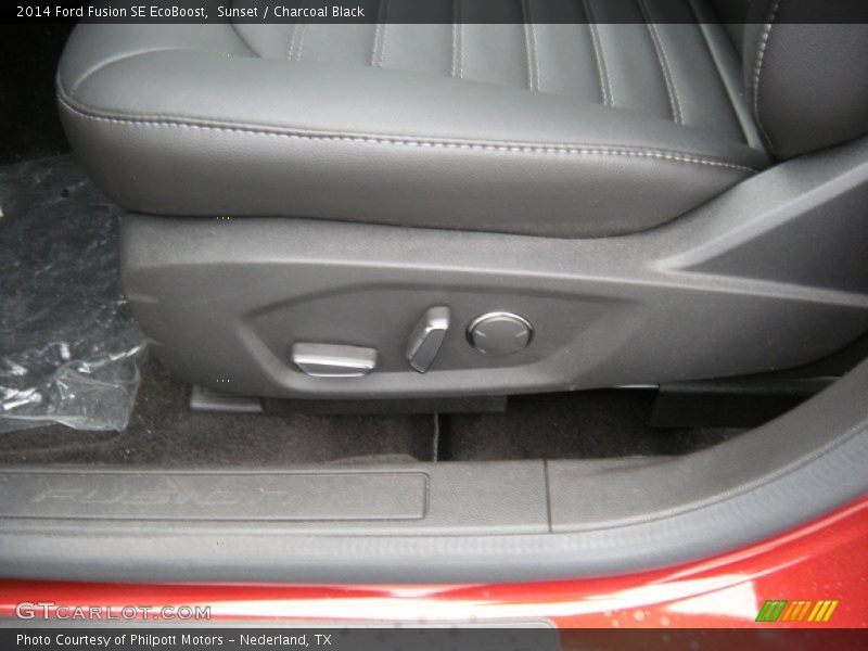 Sunset / Charcoal Black 2014 Ford Fusion SE EcoBoost