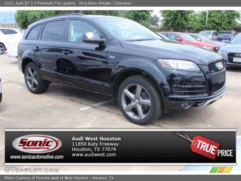 Orca Black Metallic / Espresso 2015 Audi Q7 3.0 Premium Plus quattro