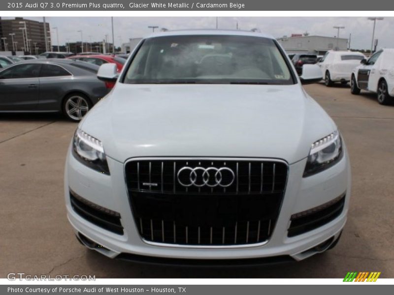 Glacier White Metallic / Cardamom Beige 2015 Audi Q7 3.0 Premium Plus quattro