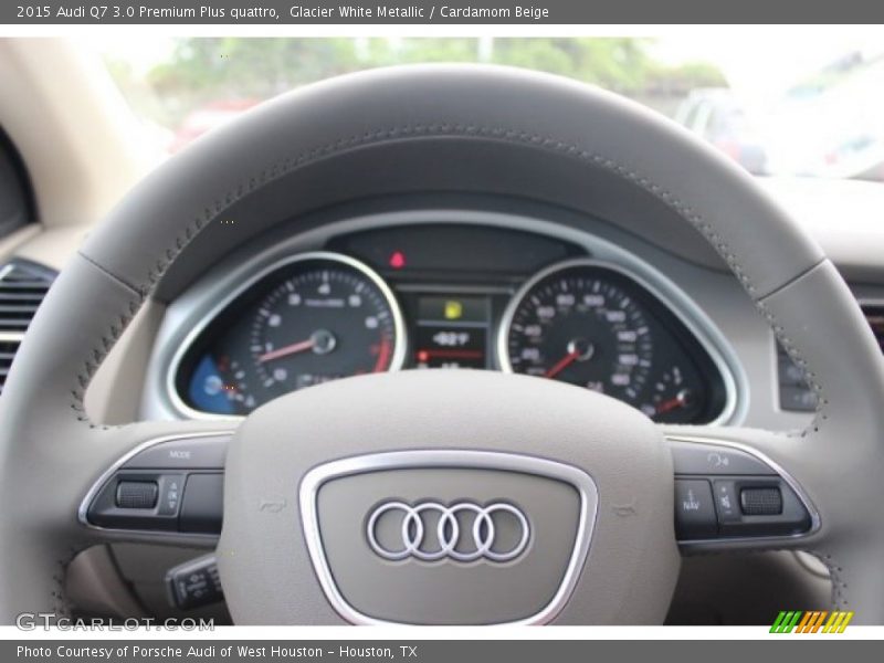 Glacier White Metallic / Cardamom Beige 2015 Audi Q7 3.0 Premium Plus quattro
