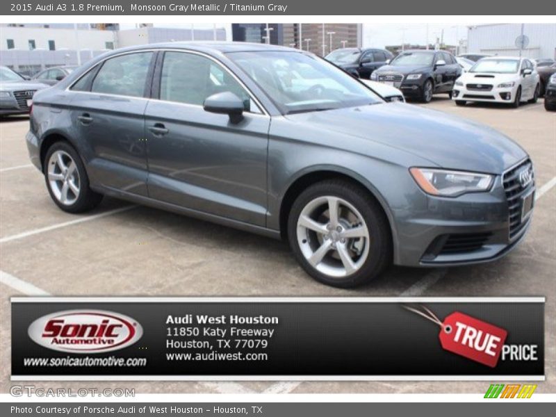 Monsoon Gray Metallic / Titanium Gray 2015 Audi A3 1.8 Premium