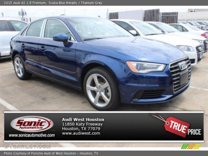 Scuba Blue Metallic / Titanium Gray 2015 Audi A3 1.8 Premium