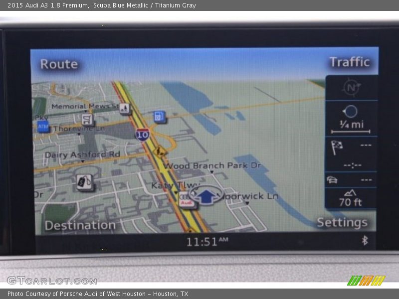 Scuba Blue Metallic / Titanium Gray 2015 Audi A3 1.8 Premium