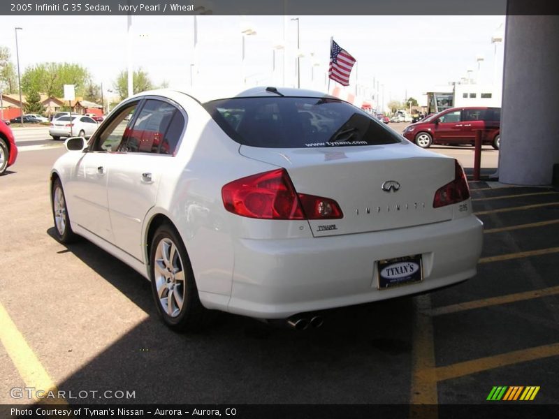 Ivory Pearl / Wheat 2005 Infiniti G 35 Sedan