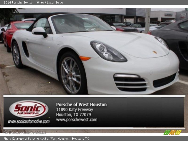 White / Luxor Beige 2014 Porsche Boxster