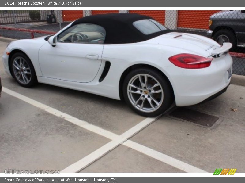 White / Luxor Beige 2014 Porsche Boxster
