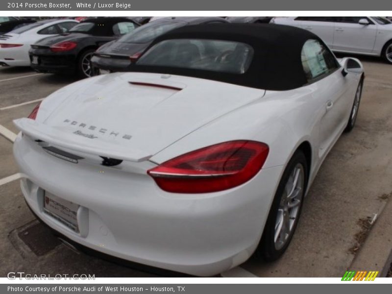 White / Luxor Beige 2014 Porsche Boxster
