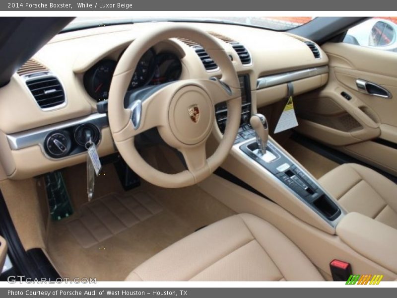 White / Luxor Beige 2014 Porsche Boxster