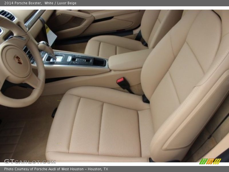 White / Luxor Beige 2014 Porsche Boxster