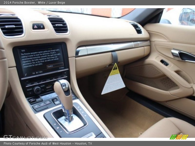 White / Luxor Beige 2014 Porsche Boxster