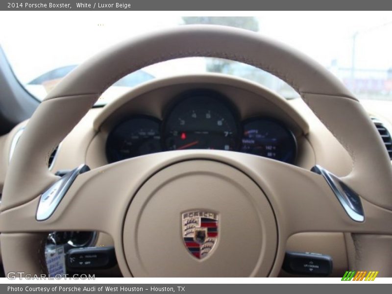 White / Luxor Beige 2014 Porsche Boxster
