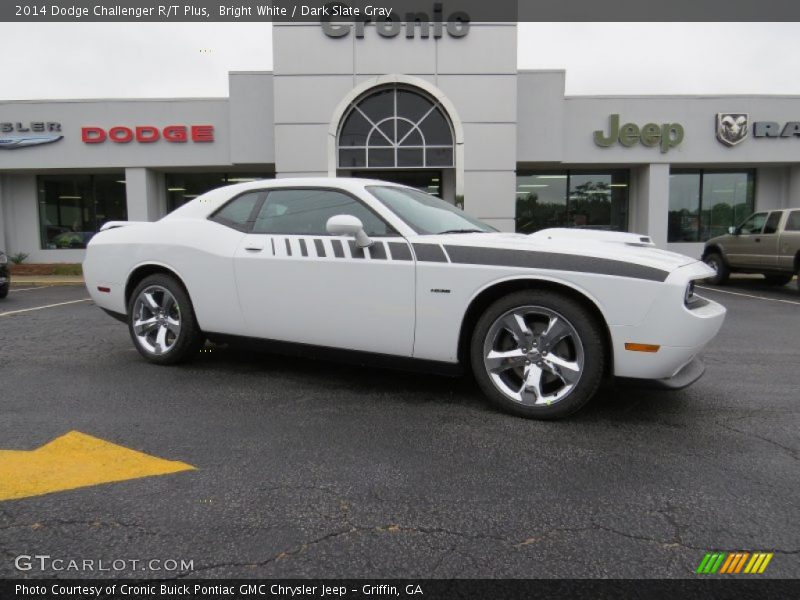Bright White / Dark Slate Gray 2014 Dodge Challenger R/T Plus