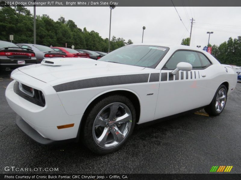 Bright White / Dark Slate Gray 2014 Dodge Challenger R/T Plus