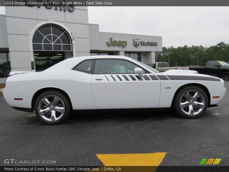 Bright White / Dark Slate Gray 2014 Dodge Challenger R/T Plus