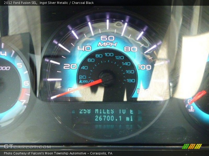 Ingot Silver Metallic / Charcoal Black 2012 Ford Fusion SEL