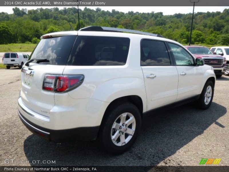White Diamond Tricoat / Ebony 2014 GMC Acadia SLE AWD