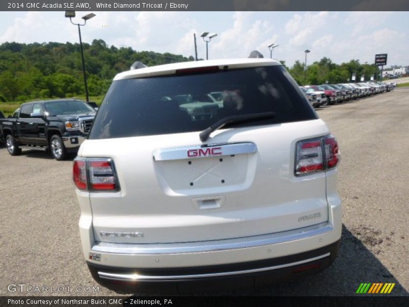 White Diamond Tricoat / Ebony 2014 GMC Acadia SLE AWD