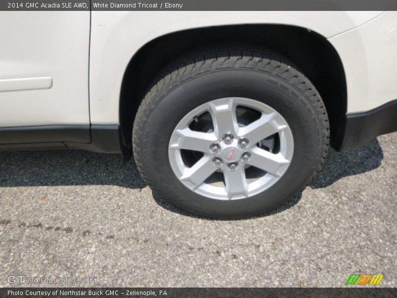 White Diamond Tricoat / Ebony 2014 GMC Acadia SLE AWD