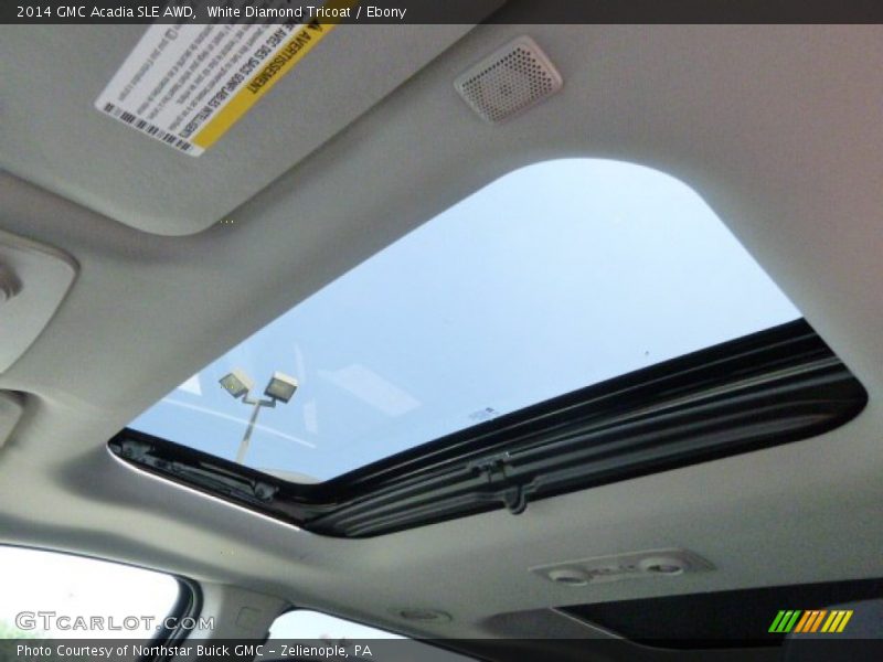 White Diamond Tricoat / Ebony 2014 GMC Acadia SLE AWD