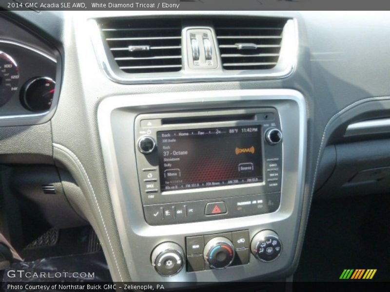 White Diamond Tricoat / Ebony 2014 GMC Acadia SLE AWD