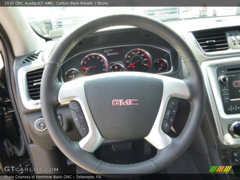 Carbon Black Metallic / Ebony 2015 GMC Acadia SLT AWD