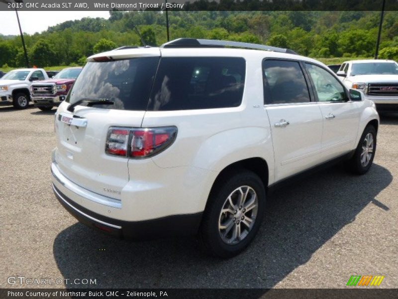 White Diamond Tricoat / Ebony 2015 GMC Acadia SLT AWD