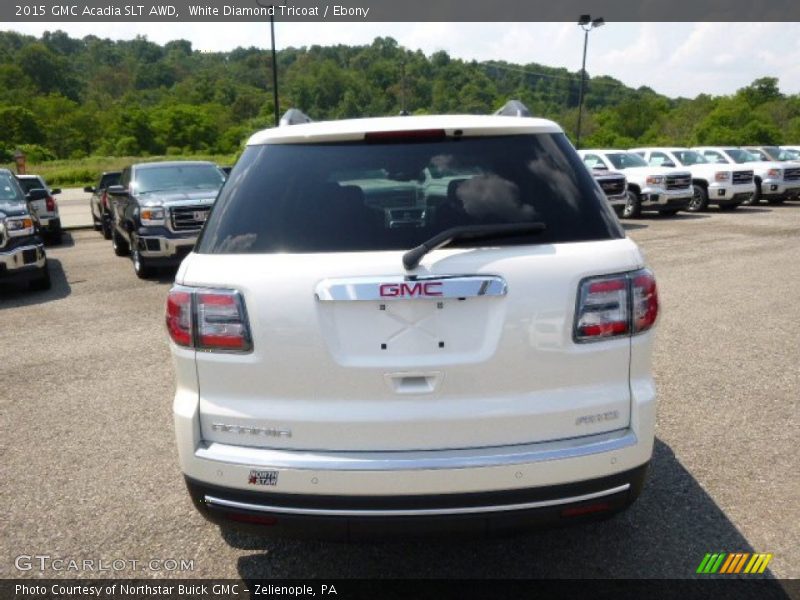 White Diamond Tricoat / Ebony 2015 GMC Acadia SLT AWD