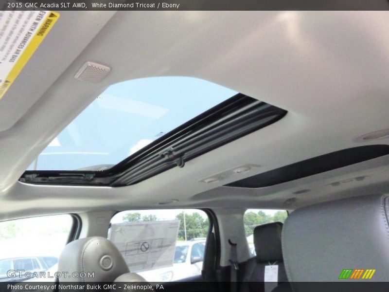 White Diamond Tricoat / Ebony 2015 GMC Acadia SLT AWD