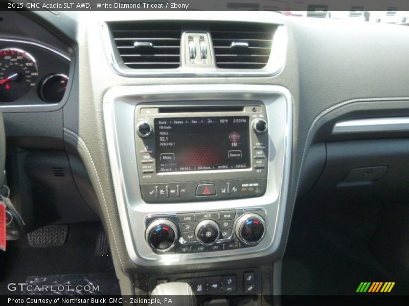 White Diamond Tricoat / Ebony 2015 GMC Acadia SLT AWD