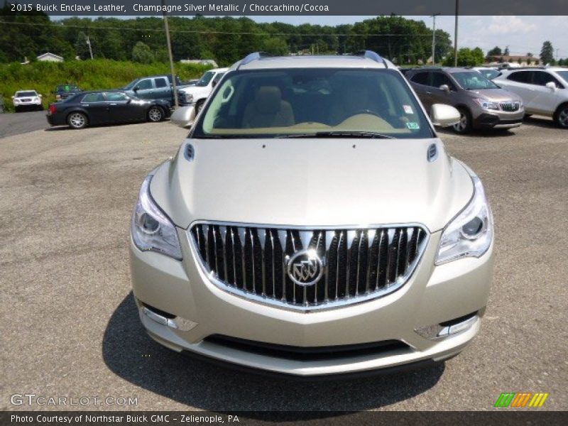 Champagne Silver Metallic / Choccachino/Cocoa 2015 Buick Enclave Leather