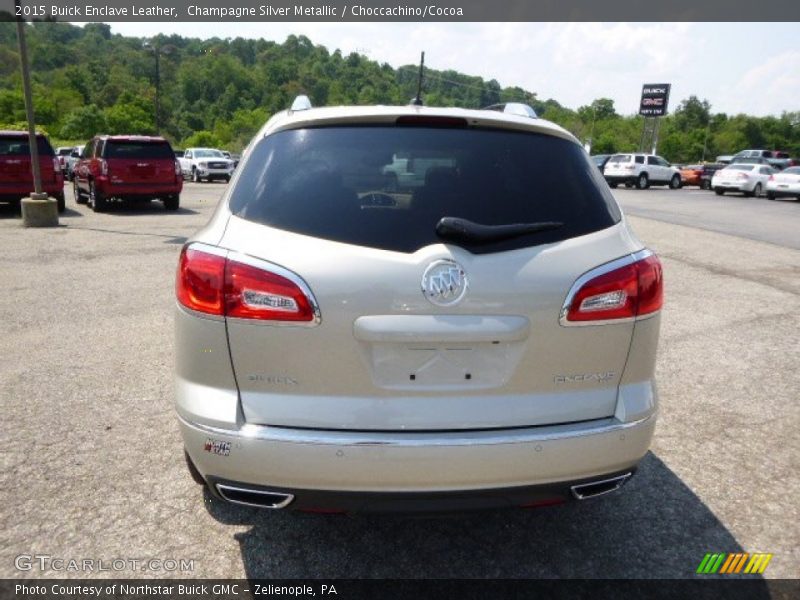 Champagne Silver Metallic / Choccachino/Cocoa 2015 Buick Enclave Leather