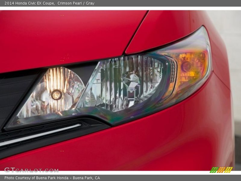 Crimson Pearl / Gray 2014 Honda Civic EX Coupe