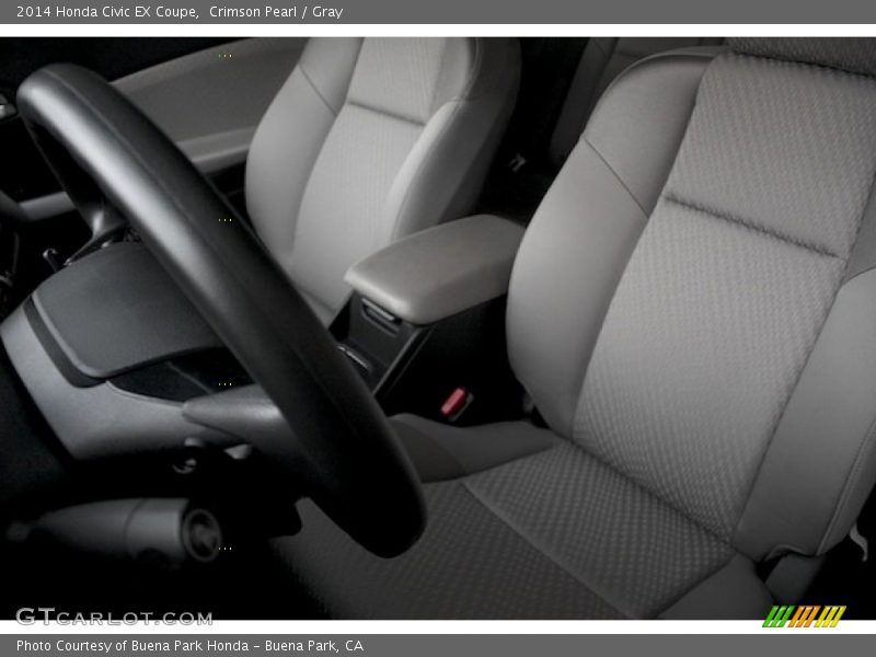 Crimson Pearl / Gray 2014 Honda Civic EX Coupe