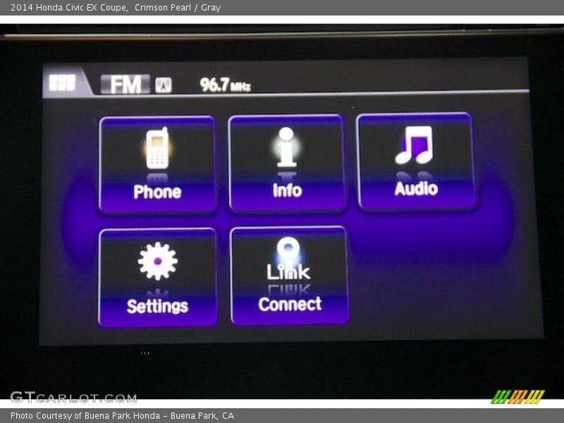 Crimson Pearl / Gray 2014 Honda Civic EX Coupe