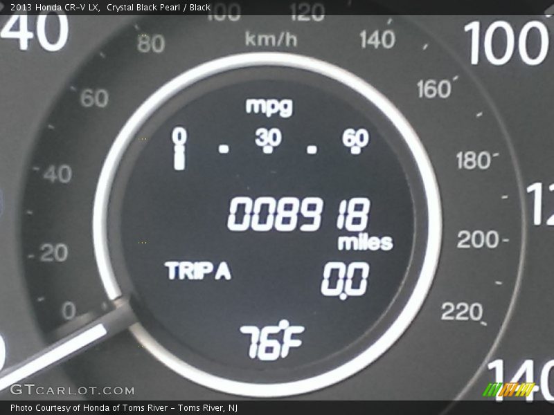 Crystal Black Pearl / Black 2013 Honda CR-V LX