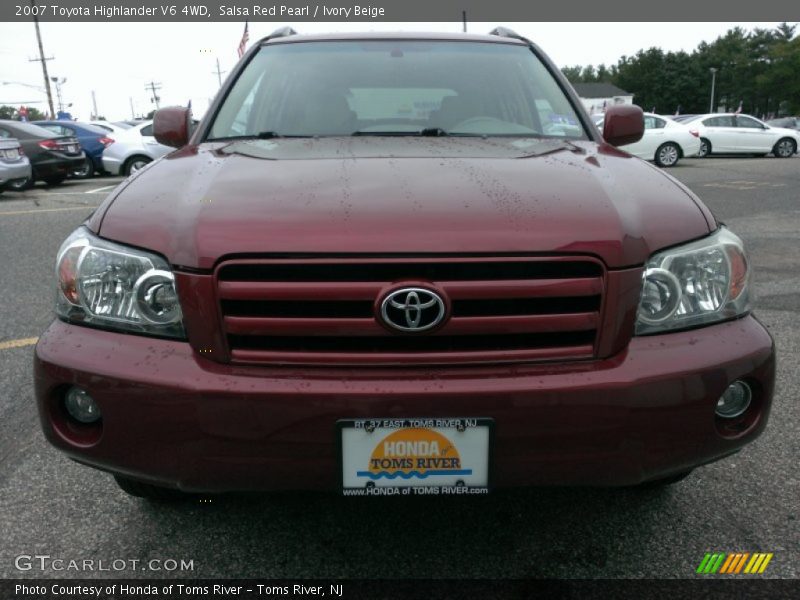 Salsa Red Pearl / Ivory Beige 2007 Toyota Highlander V6 4WD