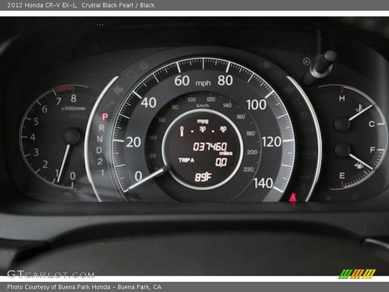 Crystal Black Pearl / Black 2012 Honda CR-V EX-L
