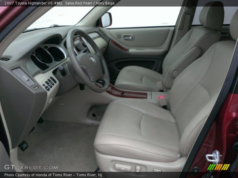 Salsa Red Pearl / Ivory Beige 2007 Toyota Highlander V6 4WD