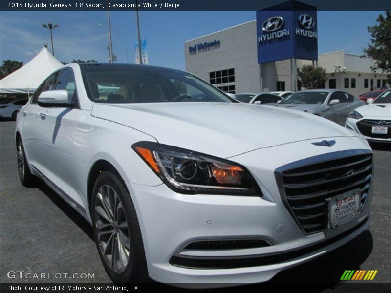 Casablanca White / Beige 2015 Hyundai Genesis 3.8 Sedan